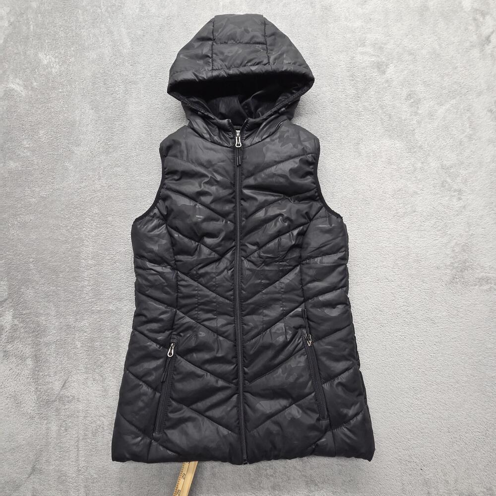 New Balance Vest Womens M BLACK Hooded Puffer Insulated Camo